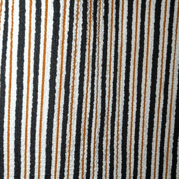 Bobeau | Boho Off The Shoulder Striped Ruffle Sleeve Dress Navy Rust | Size XS - Picture 5 of 12